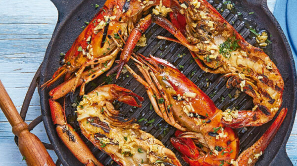 Langostinos a la parilla